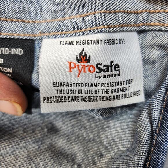 Cody James FR Mens Shirt Medium Blue Denim Western Long Sleeve Button Up Rodeo - Picture 4 of 16